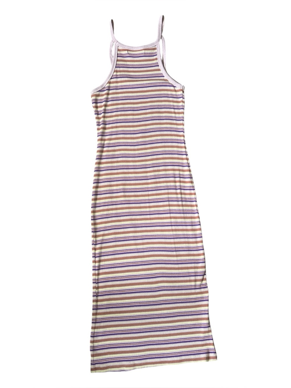 Tomboy Striped  Tank Dress in Cream - Picture 2 of 6